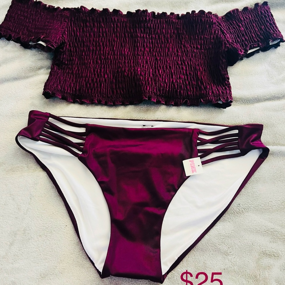 Victoria's Secret Burgundy Bikini Set